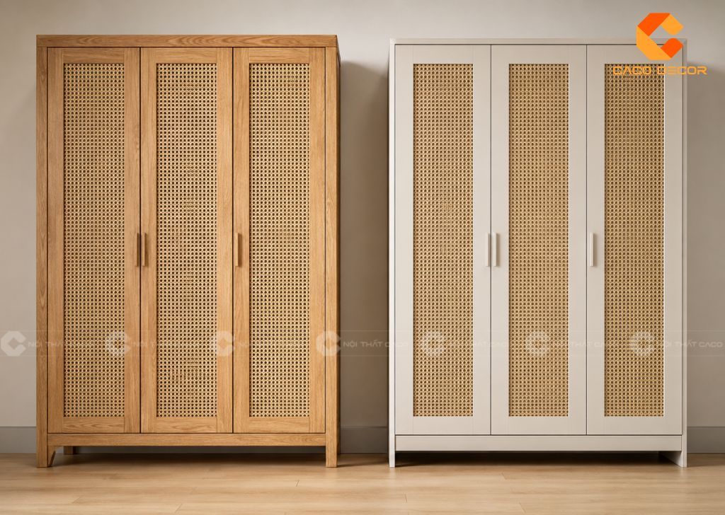 29 Mẫu Tủ Quần Áo Cánh Mây Đẹp, Thoáng Và Sang Trọng 6