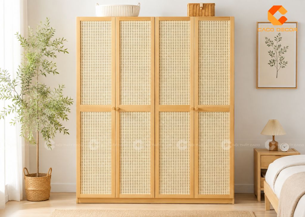 29 Mẫu Tủ Quần Áo Cánh Mây Đẹp, Thoáng Và Sang Trọng 5