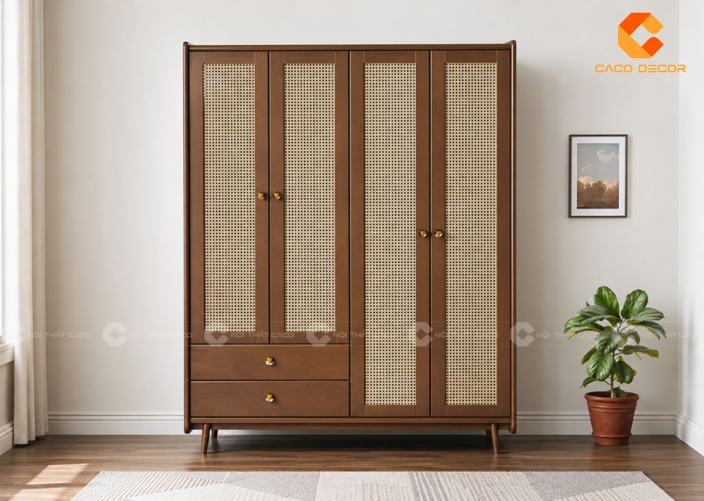 29 Mẫu Tủ Quần Áo Cánh Mây Đẹp, Thoáng Và Sang Trọng 19