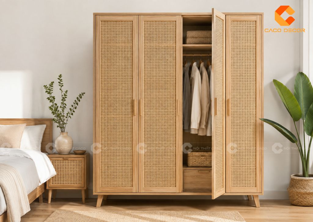 29 Mẫu Tủ Quần Áo Cánh Mây Đẹp, Thoáng Và Sang Trọng 21