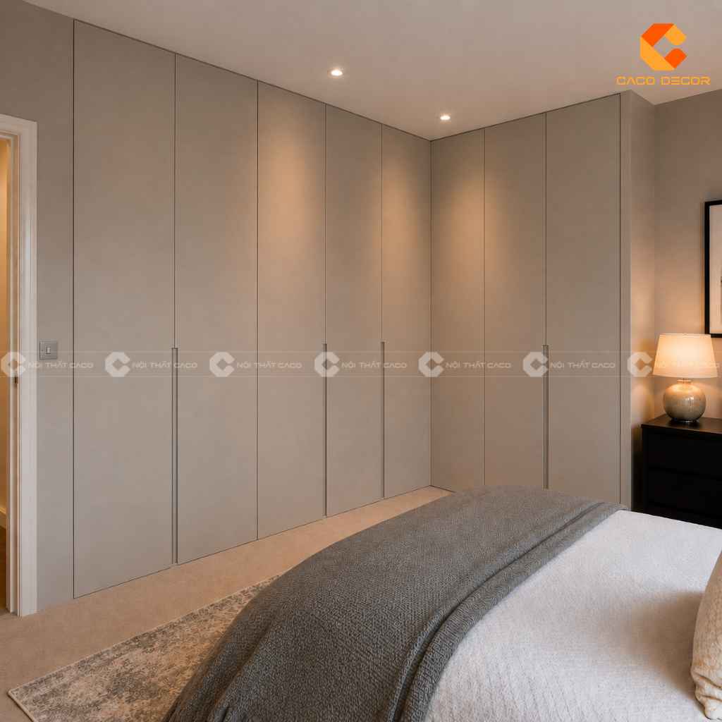 25+ Mẫu Tủ Quần Áo Chữ L Đẹp, Tiện Nghi, Xu Hướng 2026 24