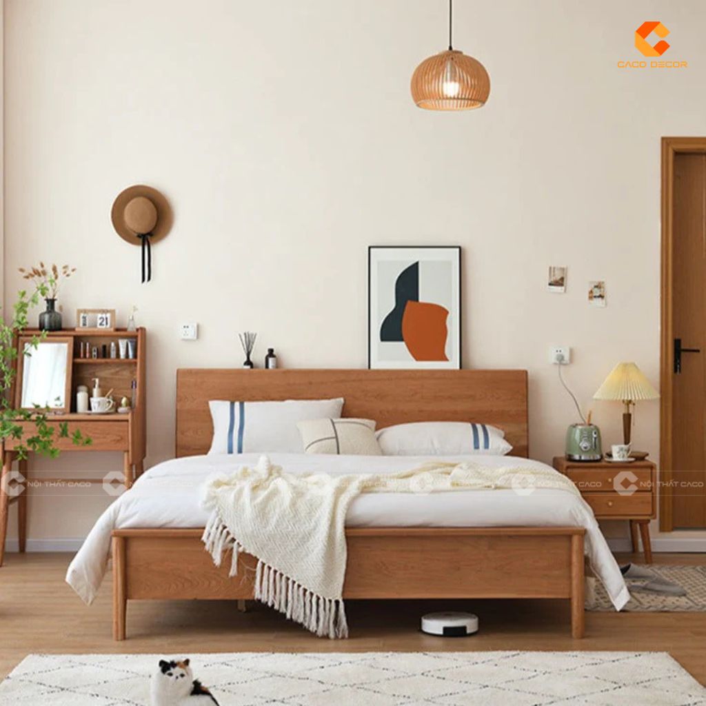 Giường Ngủ Gỗ Tự Nhiên GNTN081 Đẹp Bền 2