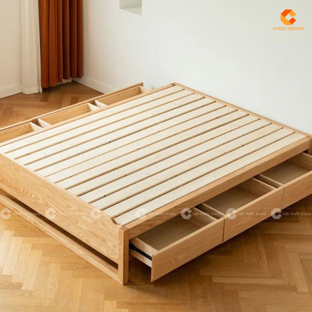 Giường ngủ gỗ tự nhiên GNTN082 bền đẹp