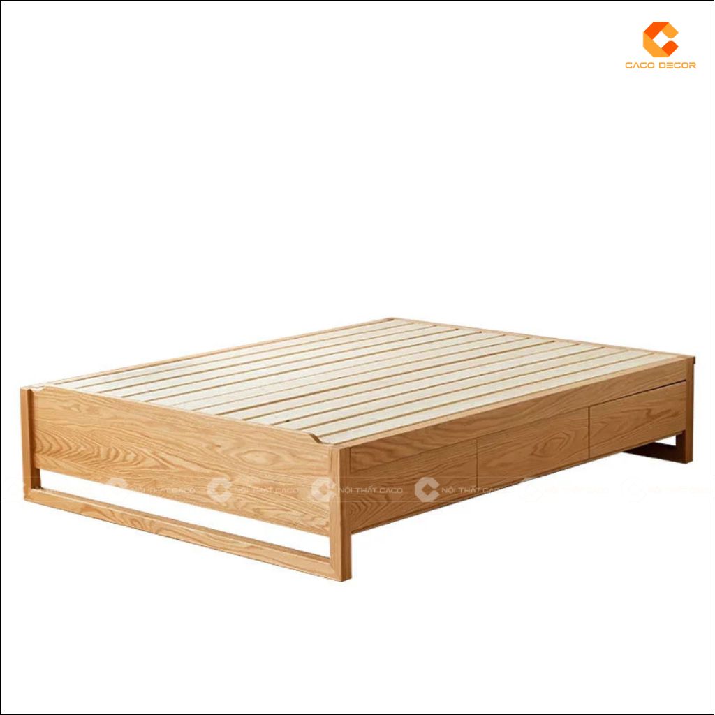 Giường Ngủ Gỗ Tự Nhiên GNTN082 Thiết Kế Hộc Kéo Thông Minh 6