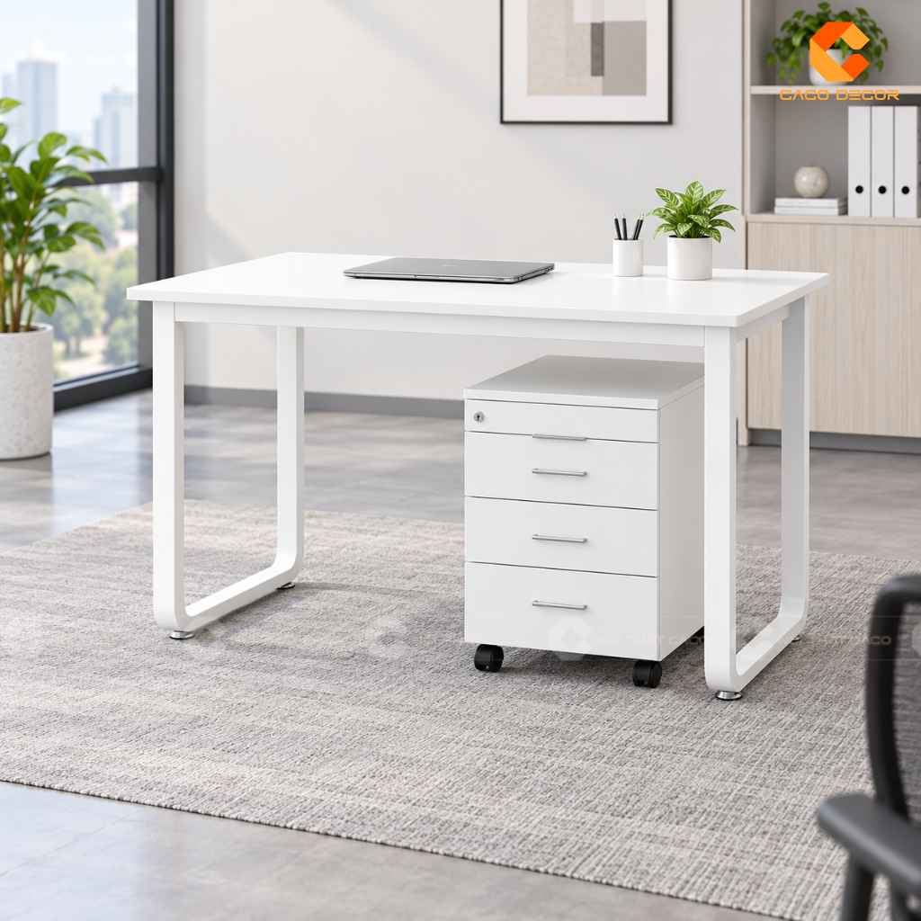 Bàn Làm Việc Chân Sắt 1m2 Nên Chọn Chân Chữ U, K Hay X? 4