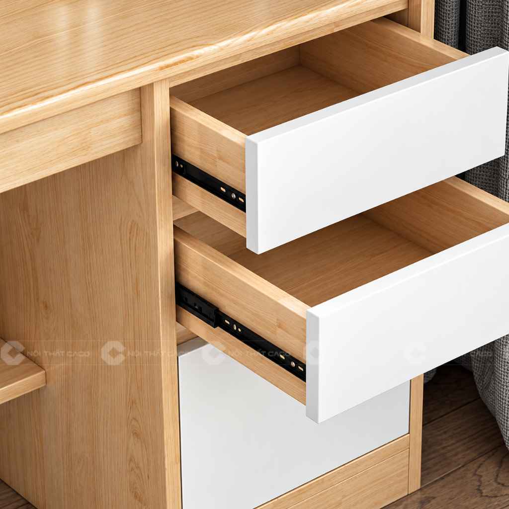 Bàn Học Trẻ Em Gỗ Tự Nhiên BHTE052 Thiết Kế Tiện Dụng 6