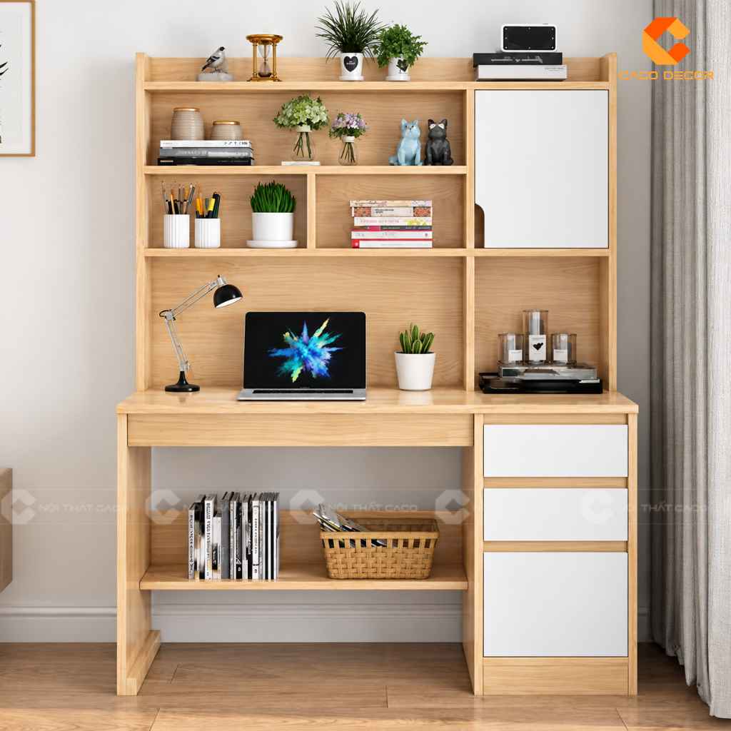 Bàn Học Trẻ Em Gỗ Tự Nhiên BHTE052 Thiết Kế Tiện Dụng 7