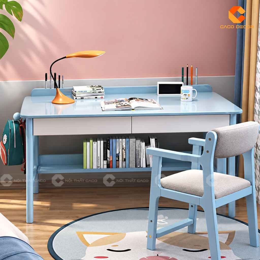 Bàn Học Trẻ Em Gỗ Tự Nhiên BHTE047 Hiện Đại Tiện Nghi 7