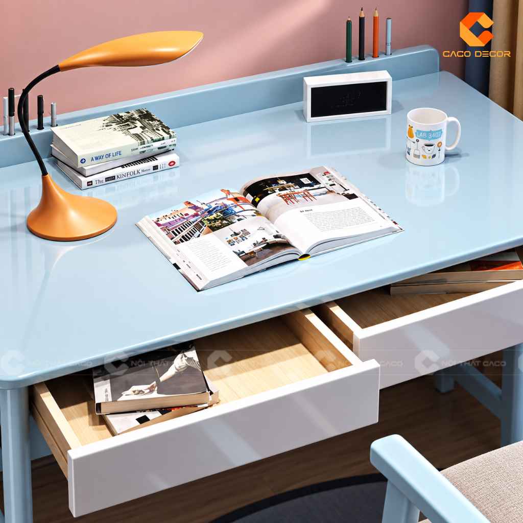 Bàn Học Trẻ Em Gỗ Tự Nhiên BHTE047 Hiện Đại Tiện Nghi 2