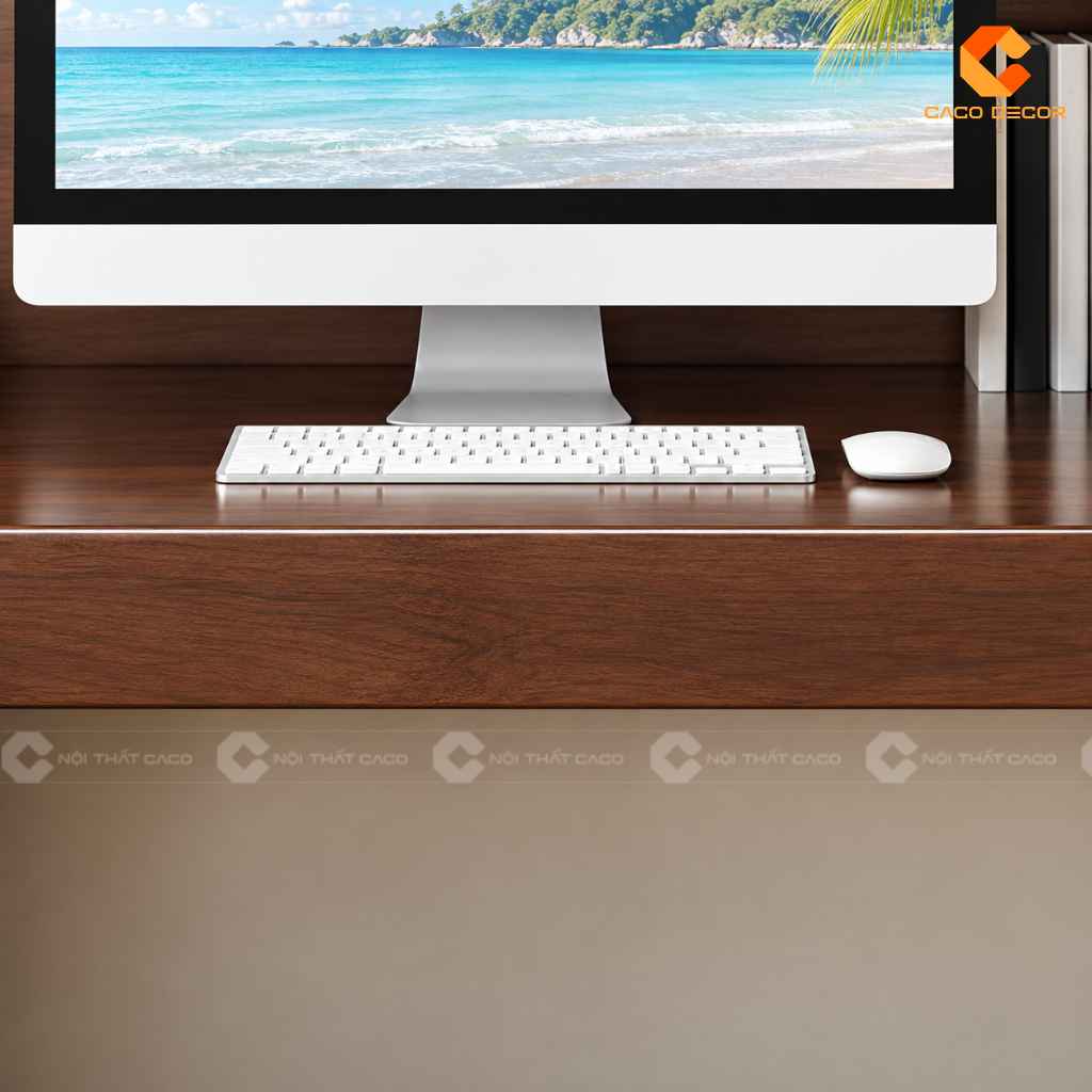 Bàn Học Trẻ Em Gỗ Tự Nhiên BHTE049 Kèm Kệ Sách Tiện Dụng 6