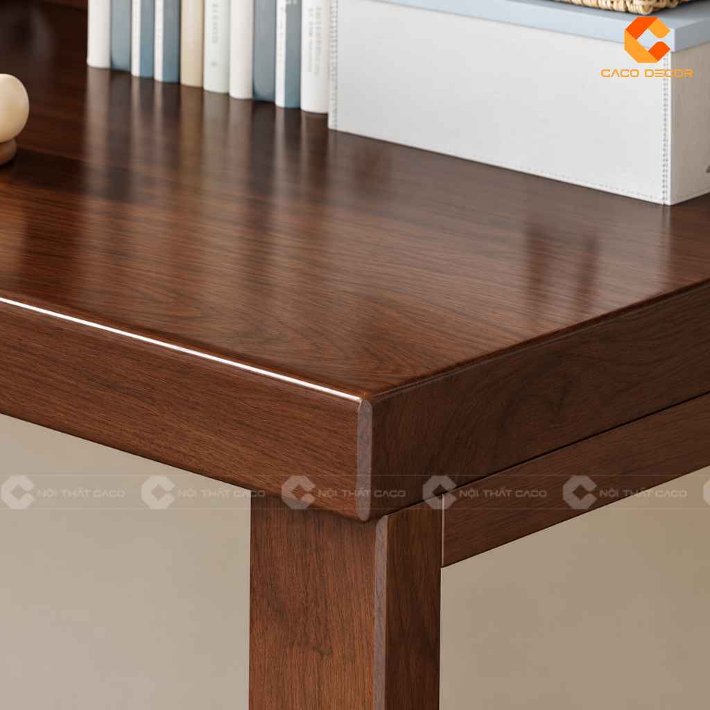 Bàn Học Trẻ Em Gỗ Tự Nhiên BHTE049 Kèm Kệ Sách Tiện Dụng 3