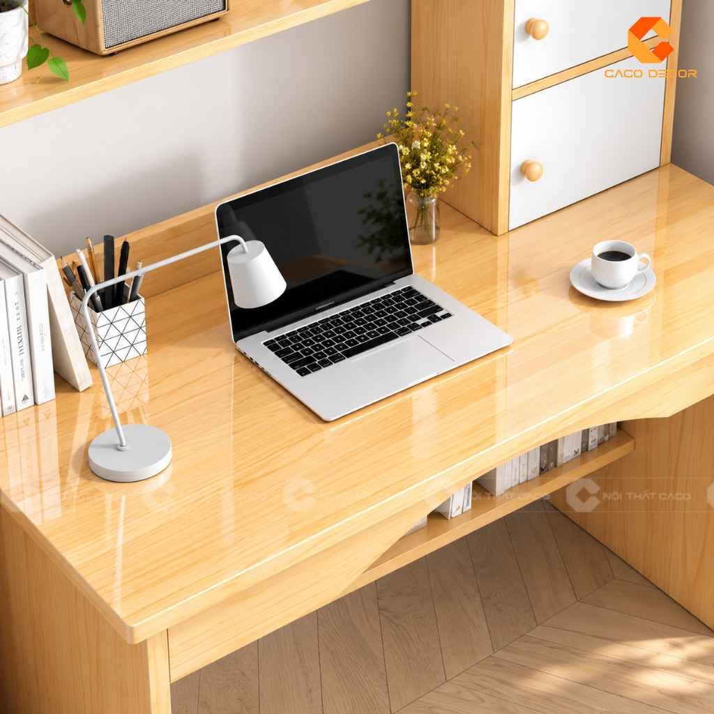 Bàn Học Trẻ Em Gỗ Tự Nhiên BHTE050 Kèm Kệ Tiện Dụng 5