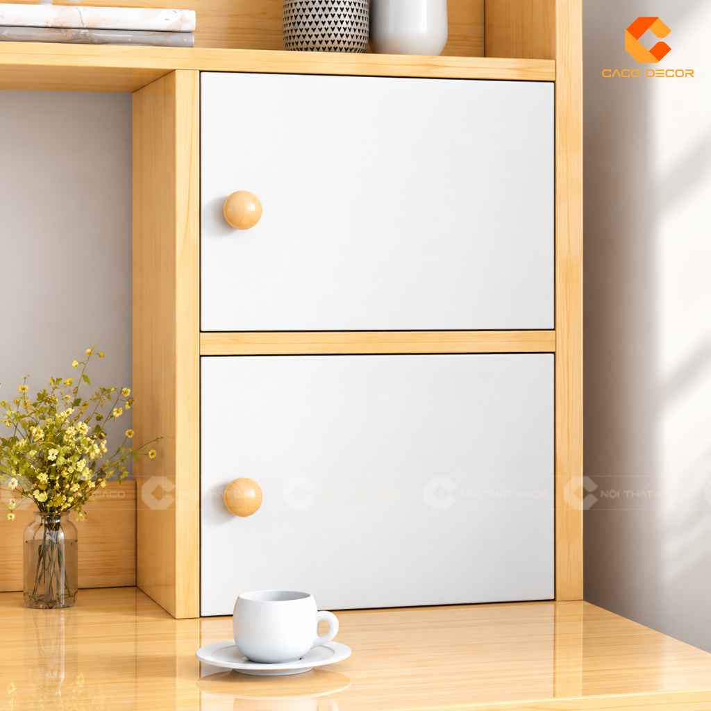 Bàn Học Trẻ Em Gỗ Tự Nhiên BHTE050 Kèm Kệ Tiện Dụng 6