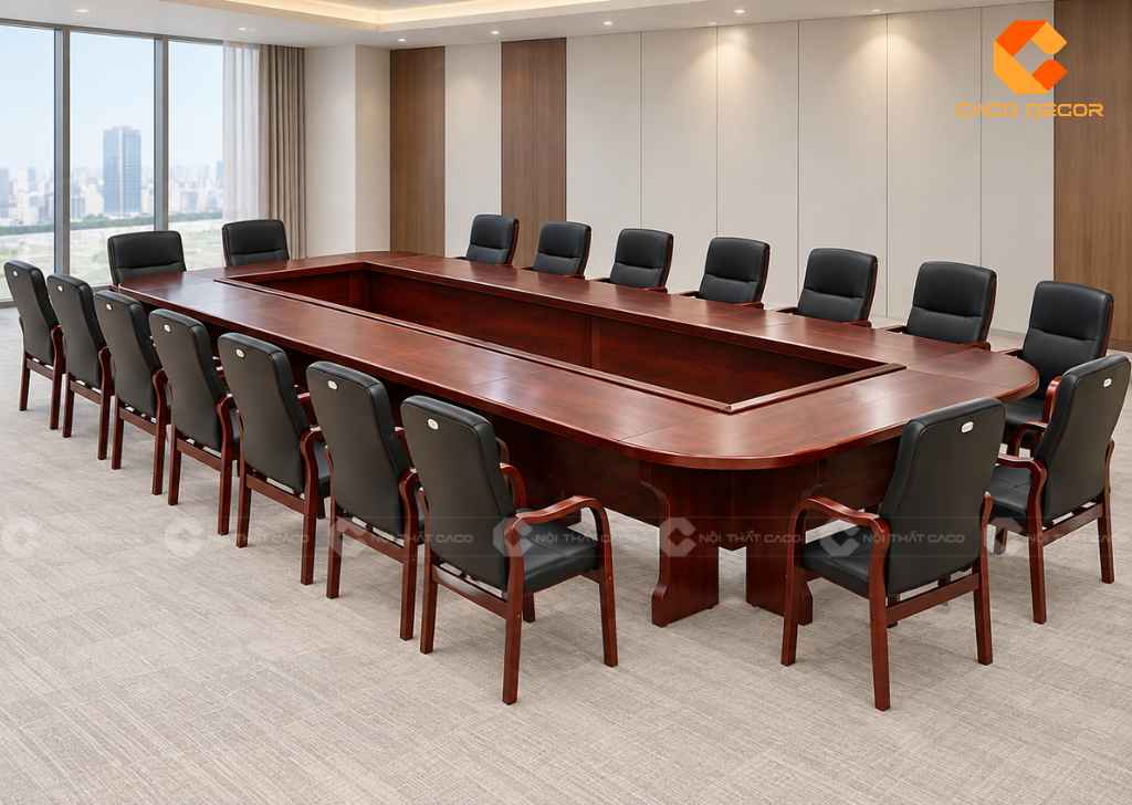 Bàn Họp Chữ U Đẹp: Mẫu 10-30 Người, Cách Bố Trí 1