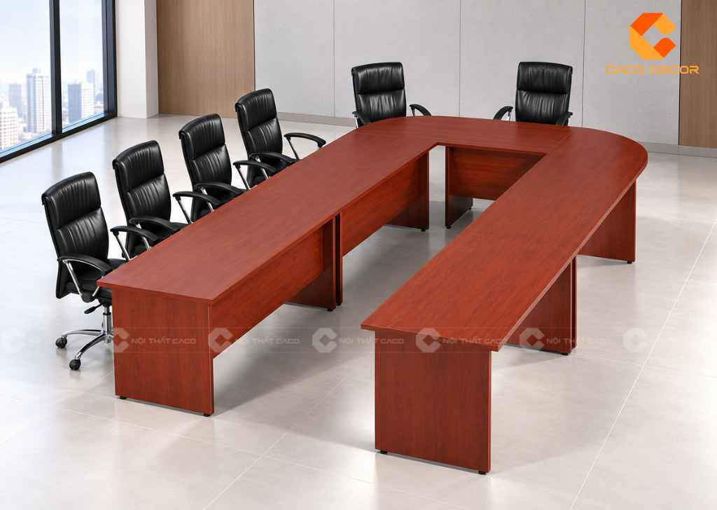 Bàn Họp Chữ U Đẹp: Mẫu 10-30 Người, Cách Bố Trí 4