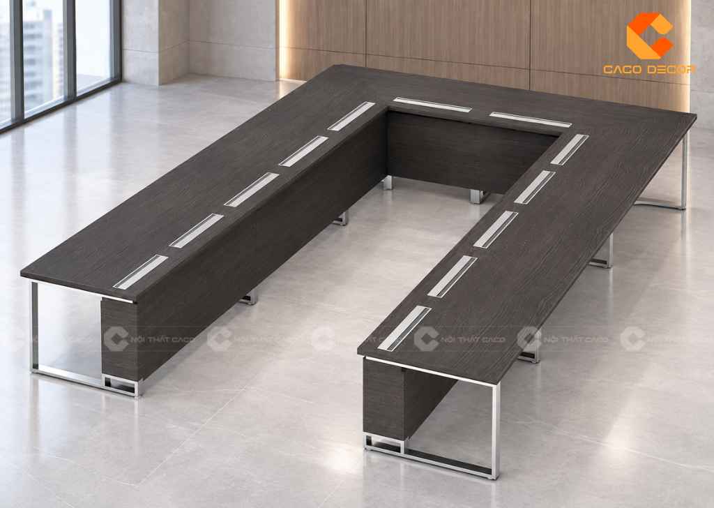 Bàn Họp Chữ U Đẹp: Mẫu 10-30 Người, Cách Bố Trí 10