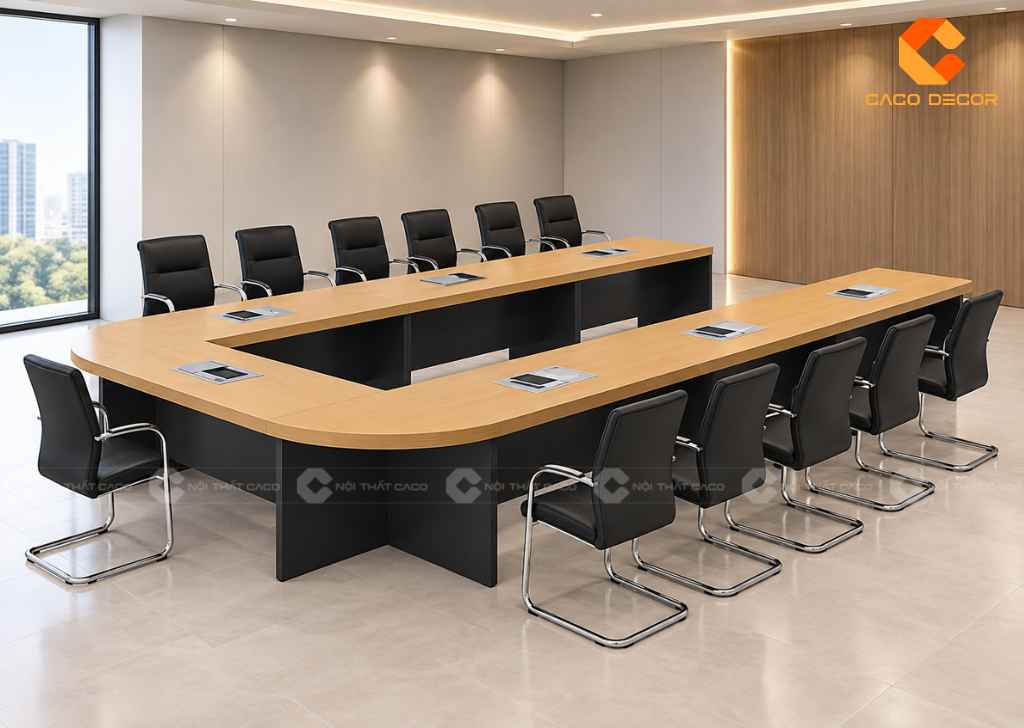 Bàn Họp Chữ U Đẹp: Mẫu 10-30 Người, Cách Bố Trí 19