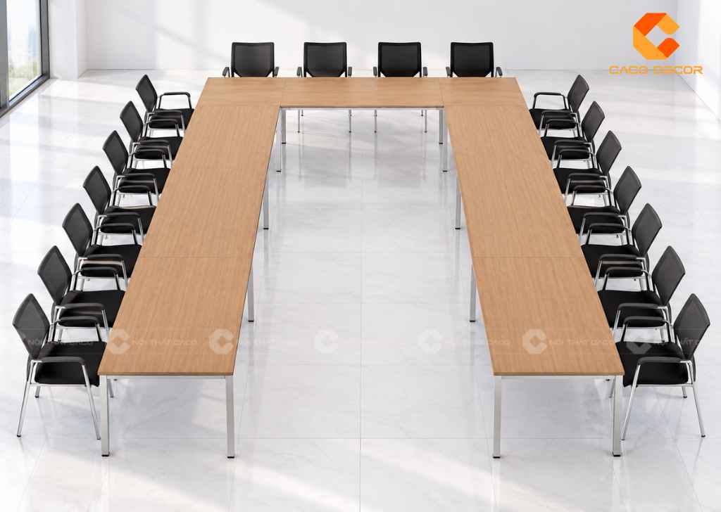 Bàn Họp Chữ U Đẹp: Mẫu 10-30 Người, Cách Bố Trí 2