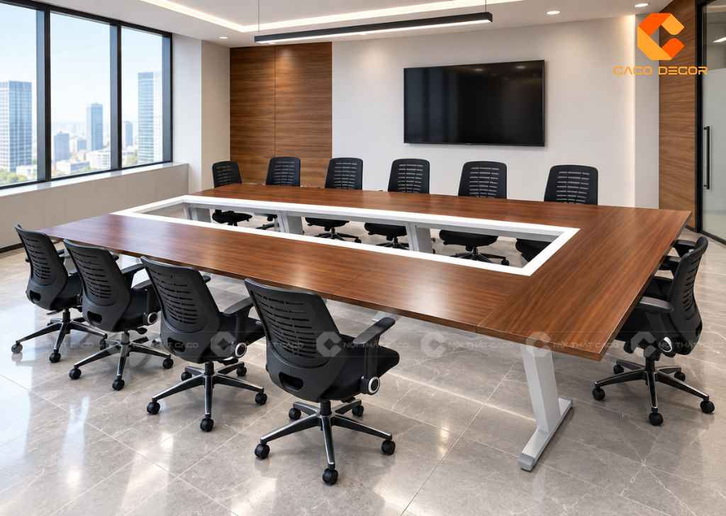 Bàn Họp Chữ U Đẹp: Mẫu 10-30 Người, Cách Bố Trí 17