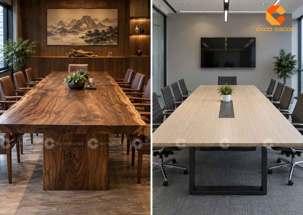 Bàn Họp Gỗ Gì Bền? So Sánh Gỗ Công Nghiệp Và Tự Nhiên 13