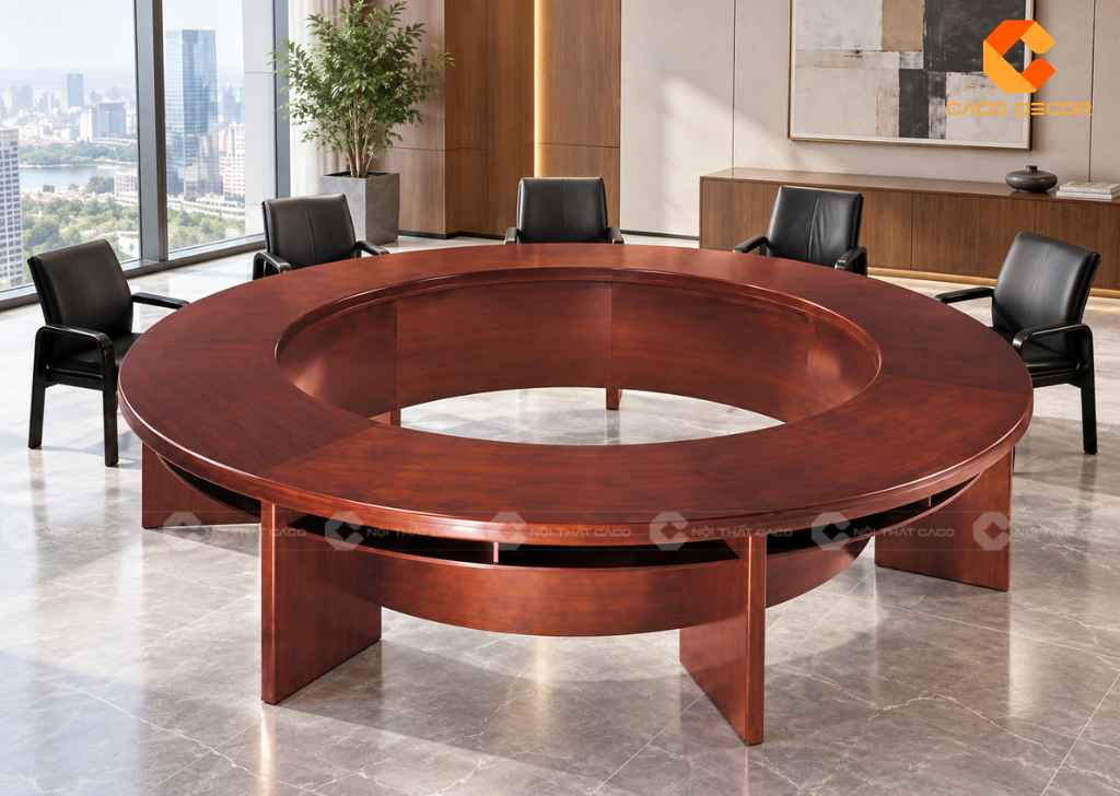 Bàn Họp Tròn Văn Phòng: Kích Thước, Mẫu Đẹp Dễ Chọn 1