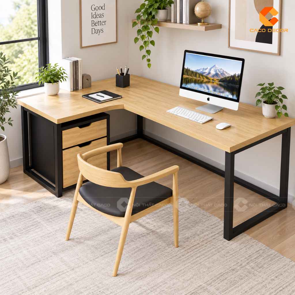 Bàn Làm Việc Chân Sắt 1m2 Nên Chọn Chân Chữ U, K Hay X? 19