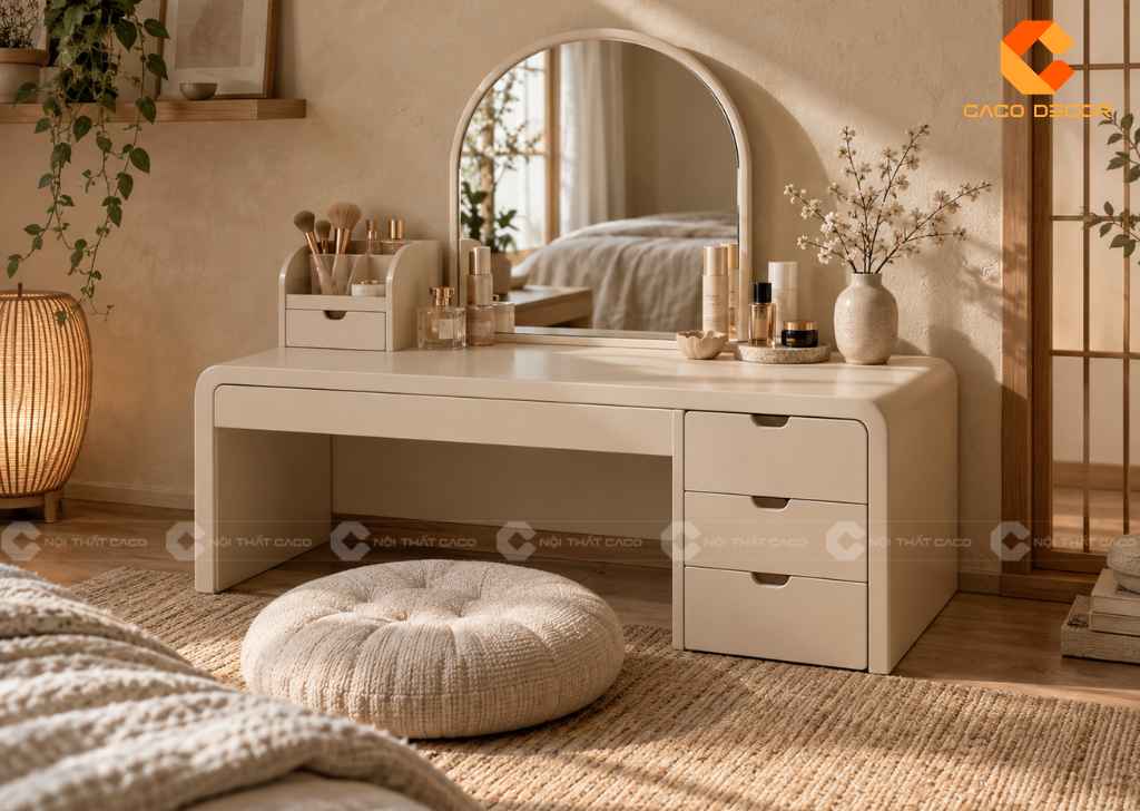 25+ Mẫu Bàn Trang Điểm Ngồi Bệt Đẹp, Gọn Cho Phòng Nhỏ 12