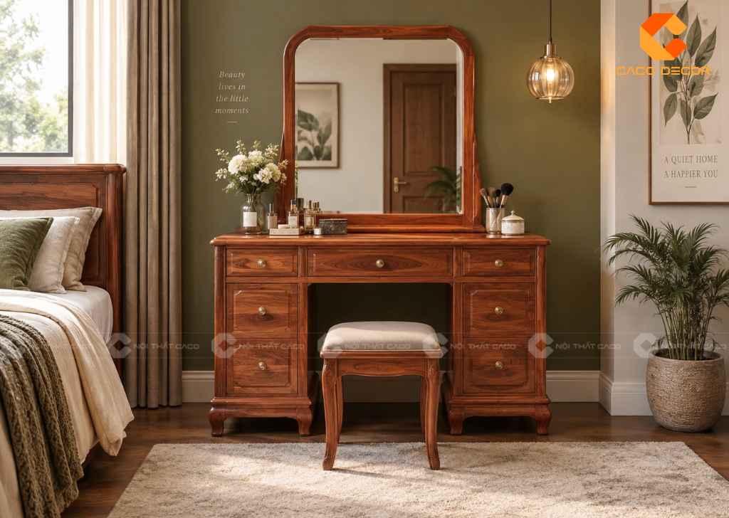  23+ Mẫu Bàn Trang Điểm Gỗ Gõ Đỏ Đẹp, Bền, Giá Tốt 2026 1