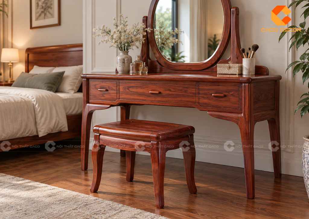  23+ Mẫu Bàn Trang Điểm Gỗ Gõ Đỏ Đẹp, Bền, Giá Tốt 2026 4