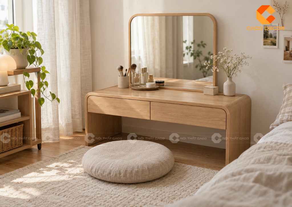25+ Mẫu Bàn Trang Điểm Ngồi Bệt Đẹp, Gọn Cho Phòng Nhỏ 3
