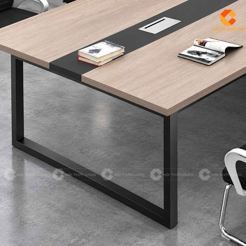 Bàn Phòng Họp Gỗ Công Nghiệp BH037 Chân Sắt Hiện Đại 1