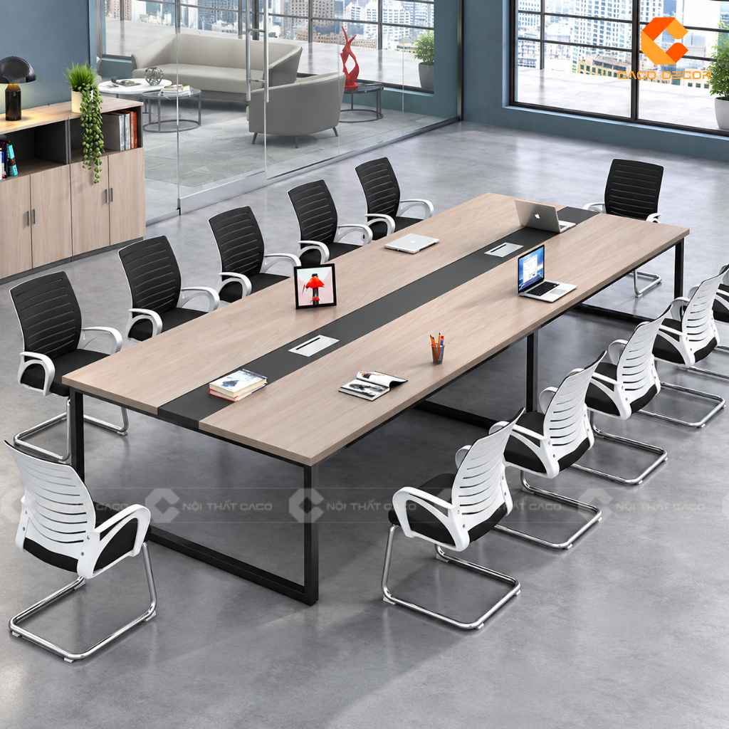 Bàn Phòng Họp Gỗ Công Nghiệp BH037 Chân Sắt Hiện Đại 5