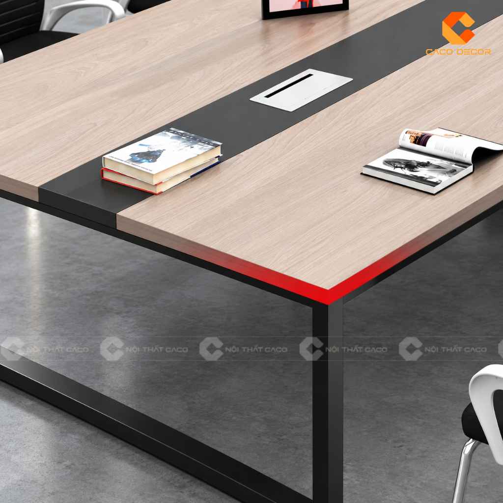 Bàn Phòng Họp Gỗ Công Nghiệp BH037 Chân Sắt Hiện Đại 3