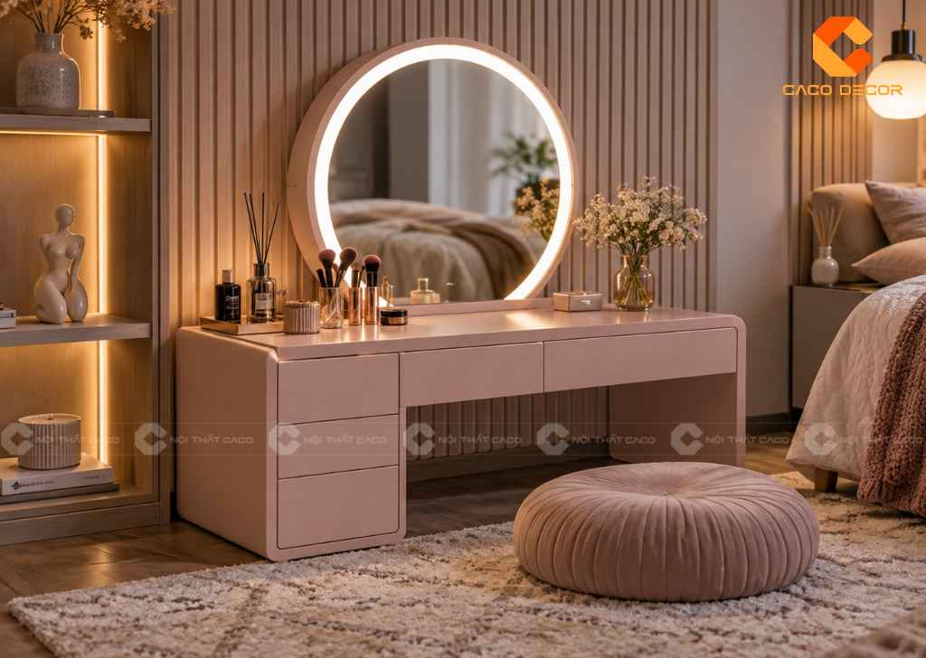 25+ Mẫu Bàn Trang Điểm Ngồi Bệt Đẹp, Gọn Cho Phòng Nhỏ 20