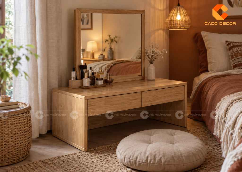 25+ Mẫu Bàn Trang Điểm Ngồi Bệt Đẹp, Gọn Cho Phòng Nhỏ 8