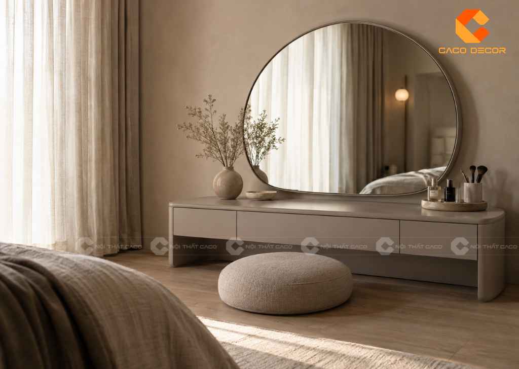 25+ Mẫu Bàn Trang Điểm Ngồi Bệt Đẹp, Gọn Cho Phòng Nhỏ 2