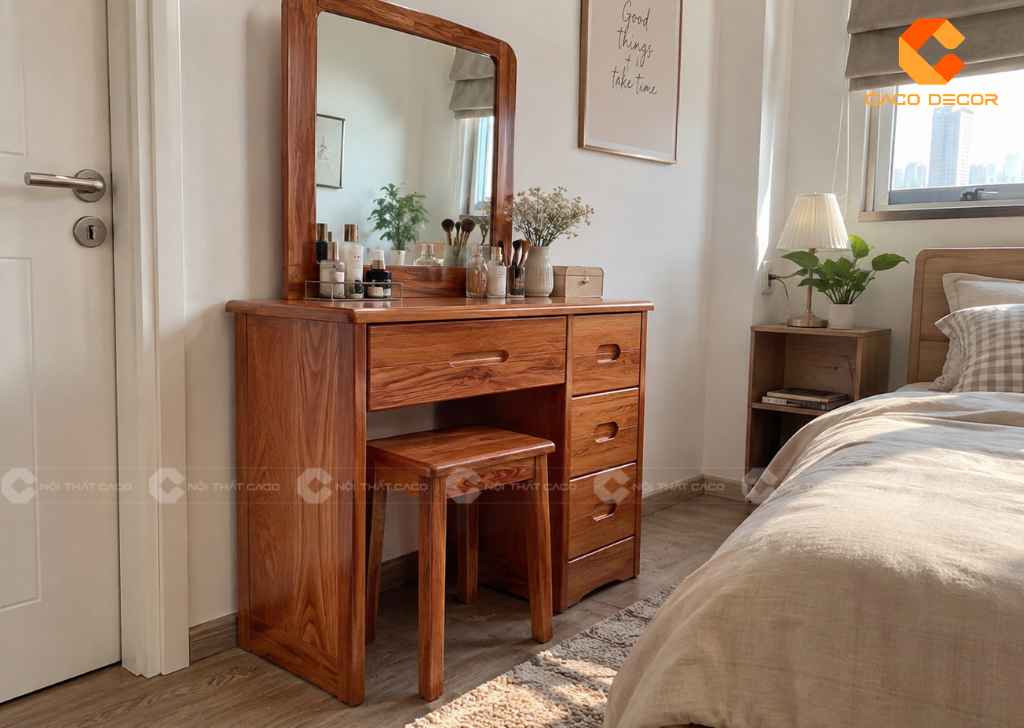  23+ Mẫu Bàn Trang Điểm Gỗ Gõ Đỏ Đẹp, Bền, Giá Tốt 2026 7