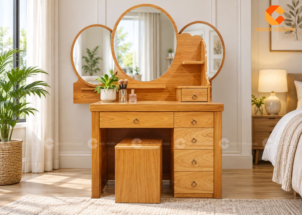  23+ Mẫu Bàn Trang Điểm Gỗ Gõ Đỏ Đẹp, Bền, Giá Tốt 2026 3