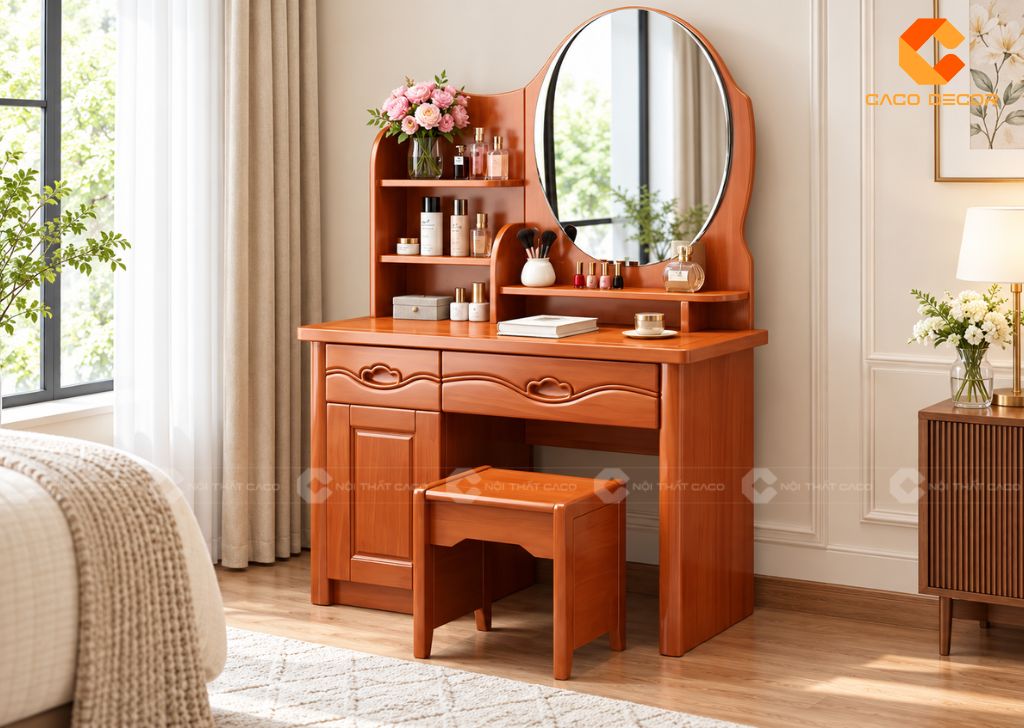  23+ Mẫu Bàn Trang Điểm Gỗ Gõ Đỏ Đẹp, Bền, Giá Tốt 2026 15