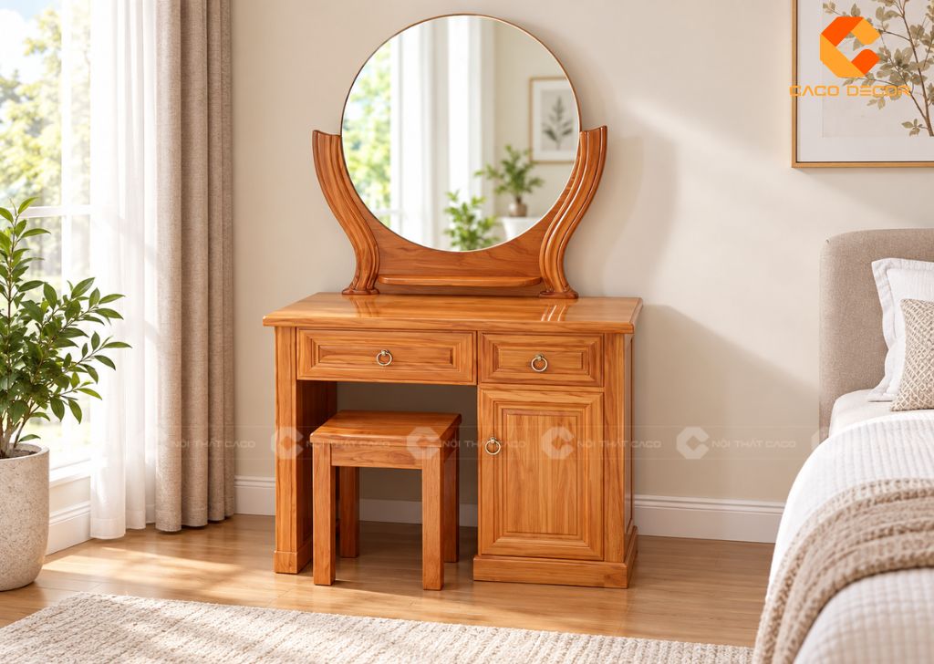  23+ Mẫu Bàn Trang Điểm Gỗ Gõ Đỏ Đẹp, Bền, Giá Tốt 2026 18