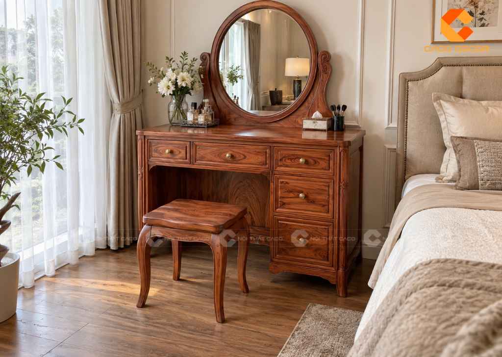  23+ Mẫu Bàn Trang Điểm Gỗ Gõ Đỏ Đẹp, Bền, Giá Tốt 2026 22