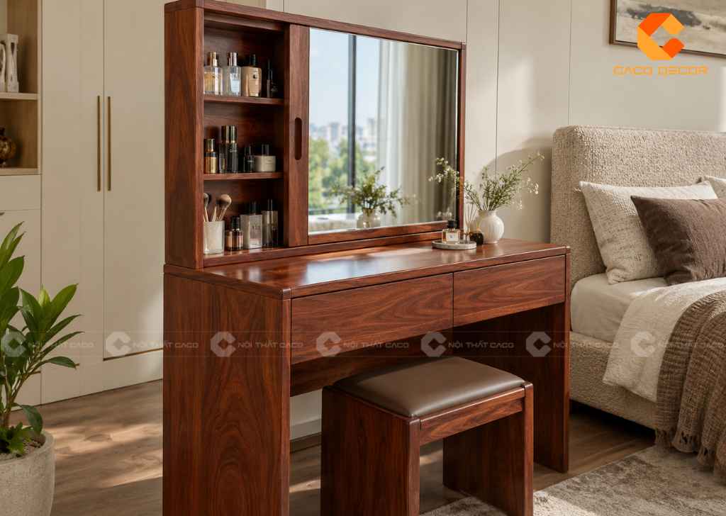  23+ Mẫu Bàn Trang Điểm Gỗ Gõ Đỏ Đẹp, Bền, Giá Tốt 2026 2
