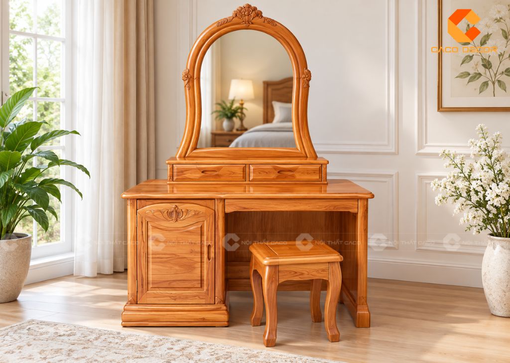  23+ Mẫu Bàn Trang Điểm Gỗ Gõ Đỏ Đẹp, Bền, Giá Tốt 2026 20