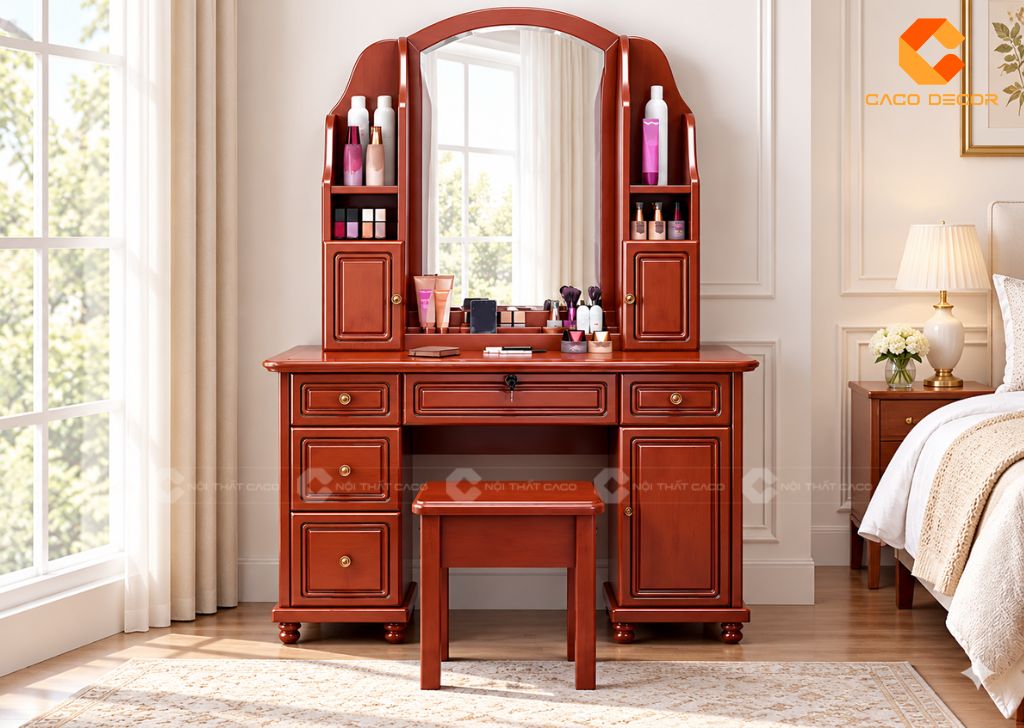 23+ Mẫu Bàn Trang Điểm Gỗ Gõ Đỏ Đẹp, Bền, Giá Tốt 2026 24