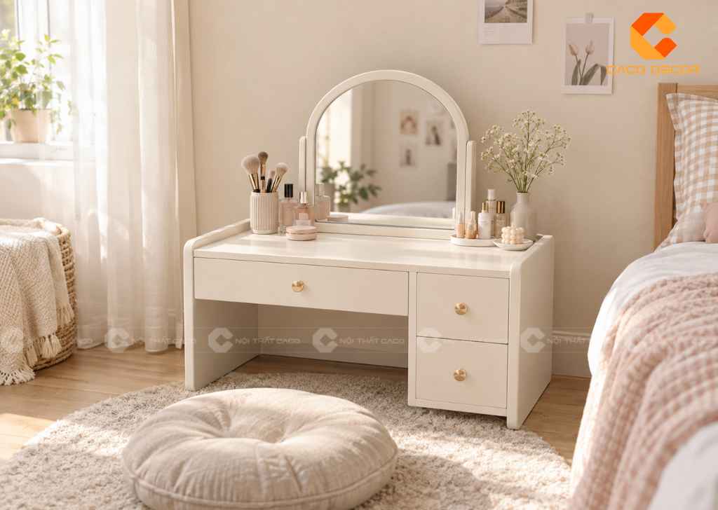 25+ Mẫu Bàn Trang Điểm Ngồi Bệt Đẹp, Gọn Cho Phòng Nhỏ 13