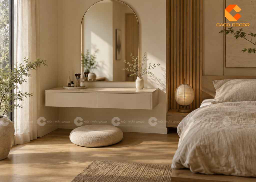 25+ Mẫu Bàn Trang Điểm Ngồi Bệt Đẹp, Gọn Cho Phòng Nhỏ 7
