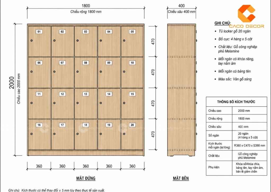 Tủ Locker 20 Ngăn Giá Xưởng TPHCM, Đặt Theo Yêu Cầu 3