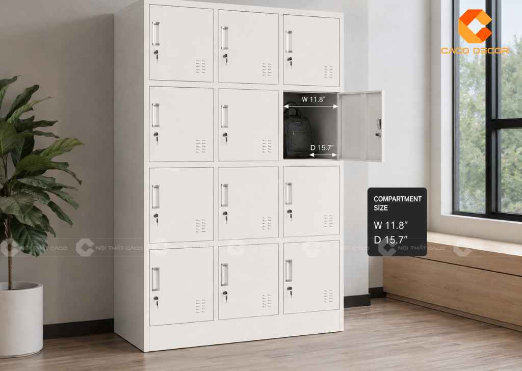 Tủ Locker 12 Ngăn Giá Rẻ, Bền Đẹp Cho Văn Phòng Hiện Đại 1