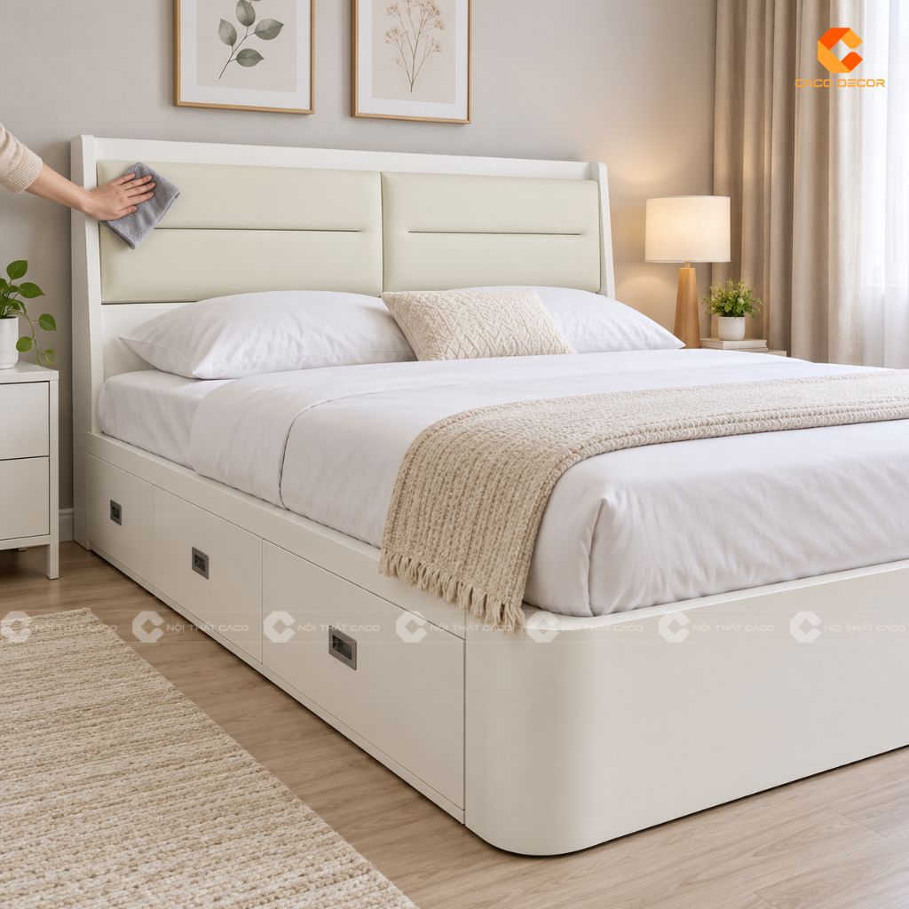 Vệ sinh giường gỗ công nghiệp thường xuyên tăng độ bền