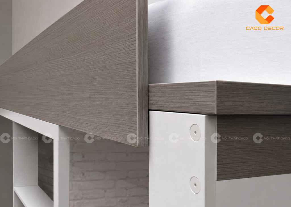 Bề mặt gỗ công nghiệp của giường tầng